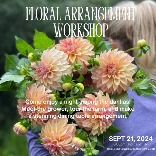SATURDAY, SEPTEMBER 21:  Evening Floral Arrangement Workshop